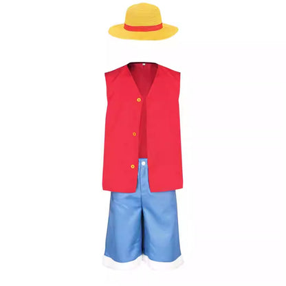 Cosplay One Piece Monkey D. Luffy Costume Set 110-150 / S-3XL Unisex Adult & Kids