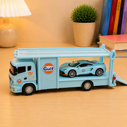 Collectables Diecast Gulf Racing Volkswagen T1 Transporter Truck & Sport Car Set