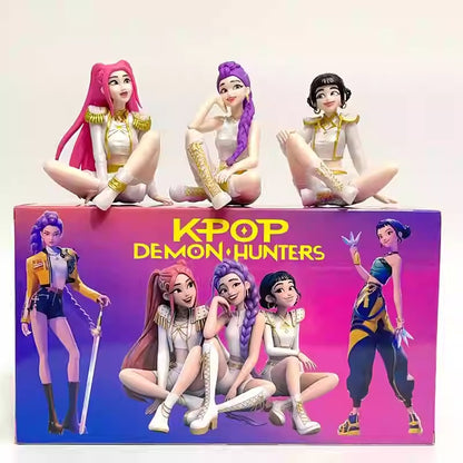 K-POP DEMON HUNTERS WHITE AND GOLD FIGURE SET 10.5 CM Rumi/Mira/Zoey
