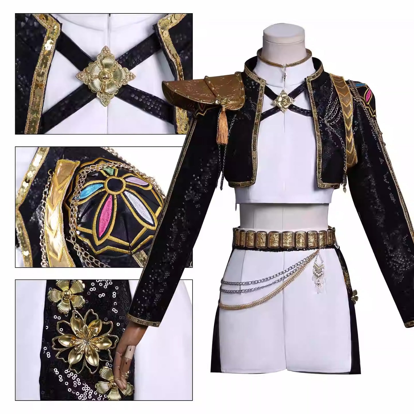 Cosplay K-Pop Demon Hunters Rumi Costume Set S-3XL Unisex Adult & Kids
