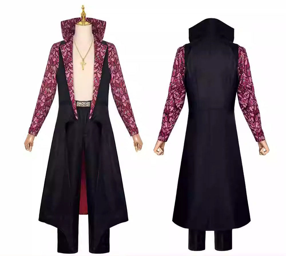 Cosplay One Piece Dracule Mihawk Costume Set S-2XL Unisex Adult