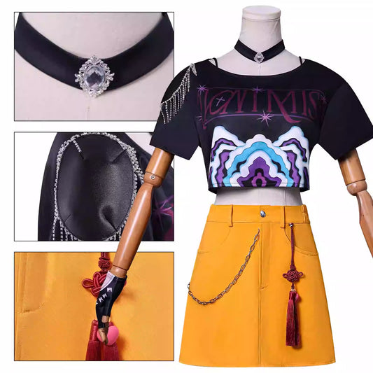 Cosplay K-Pop Demon Hunters Mira Costume Set S-3XL Unisex Adult & Kids