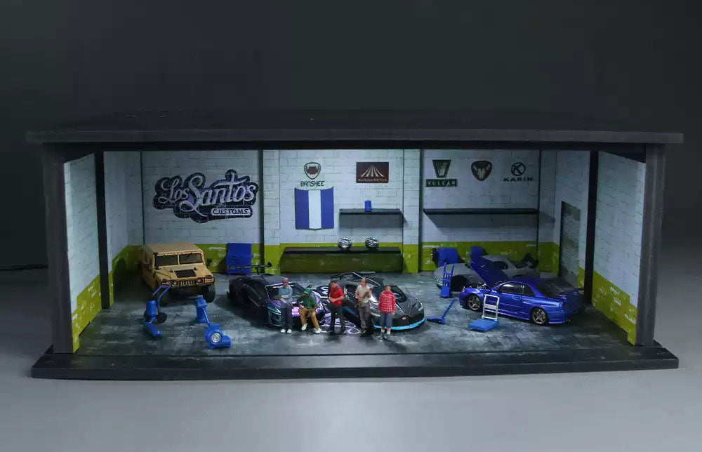 Grand Theft Auto Los Santos Scene Diorama LED Detailed Scale Garage Set 20 × 30 × 11 cm