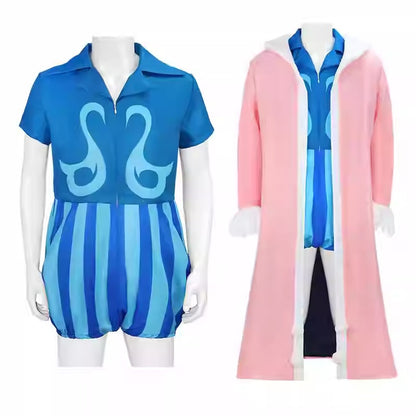 Cosplay One Piece Mr.2 Bon Kurei Bentham Costume Set S-2XL Unisex Adult
