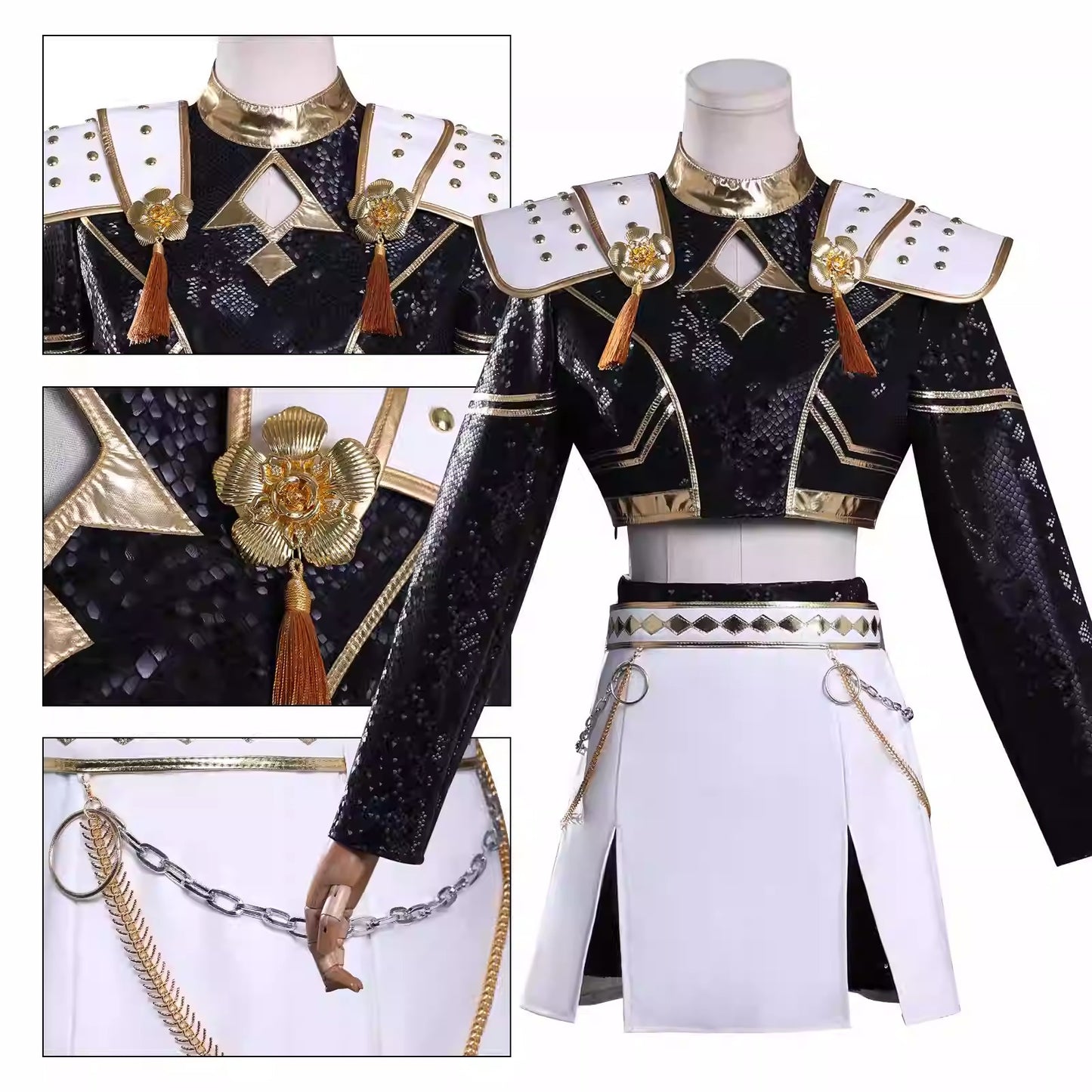 Cosplay K-Pop Demon Hunters Zoey Costume Set S-3XL Unisex Adult & Kids