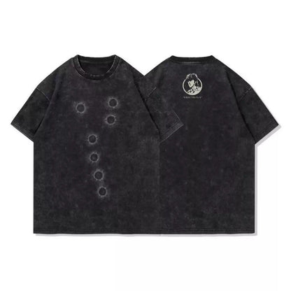 FIST OF THE NORTH STAR ANIMATION VINTAGE-WASH OVERSIZED T-SHIRT SIZE S-3XL BLACK COTTON UNISEX