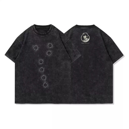 FIST OF THE NORTH STAR ANIMATION VINTAGE-WASH OVERSIZED T-SHIRT SIZE S-3XL BLACK COTTON UNISEX