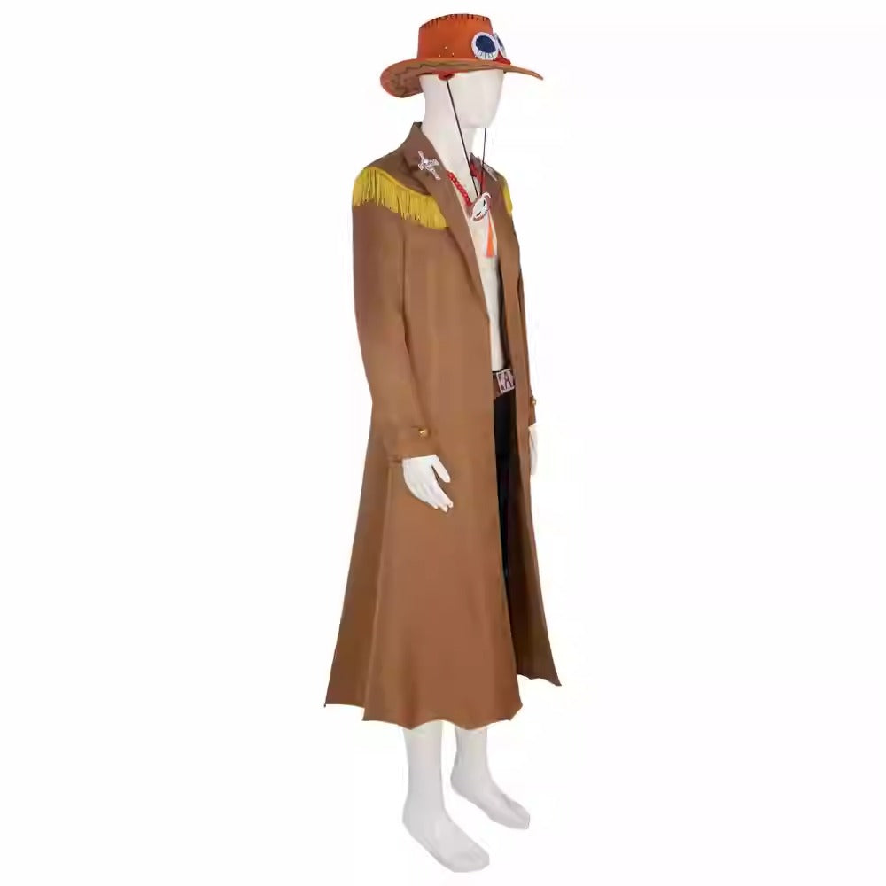 Cosplay One Piece Portgas D. Ace Costume Set XS-3XL Adult