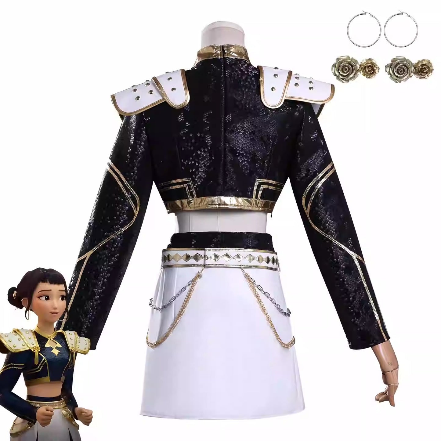 Cosplay K-Pop Demon Hunters Zoey Costume Set S-3XL Unisex Adult & Kids