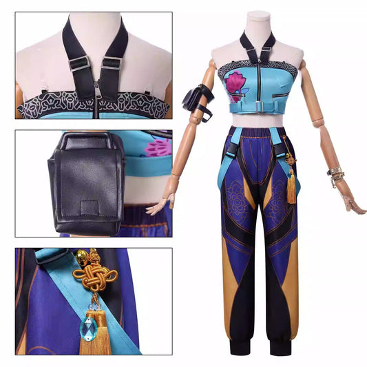 Cosplay K-Pop Demon Hunters Zoey Costume Set S-3XL Unisex Adult & Kids