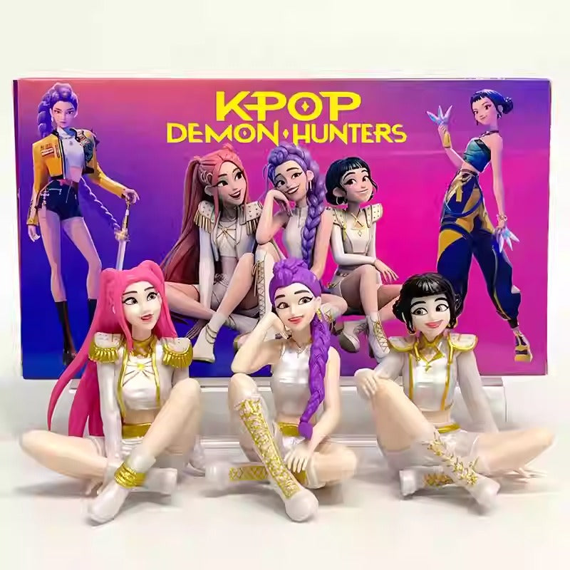 K-POP DEMON HUNTERS WHITE AND GOLD FIGURE SET 10.5 CM Rumi/Mira/Zoey