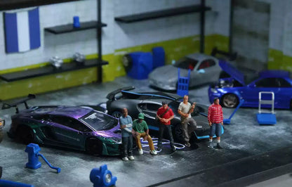 Grand Theft Auto Los Santos Scene Diorama LED Detailed Scale Garage Set 20 × 30 × 11 cm
