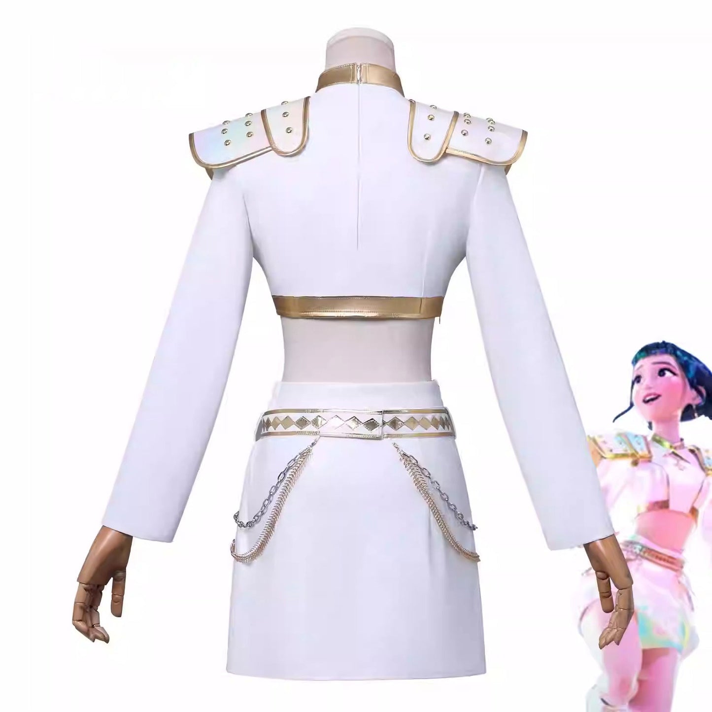 Cosplay K-Pop Demon Hunters Zoey Costume Set S-3XL Unisex Adult & Kids