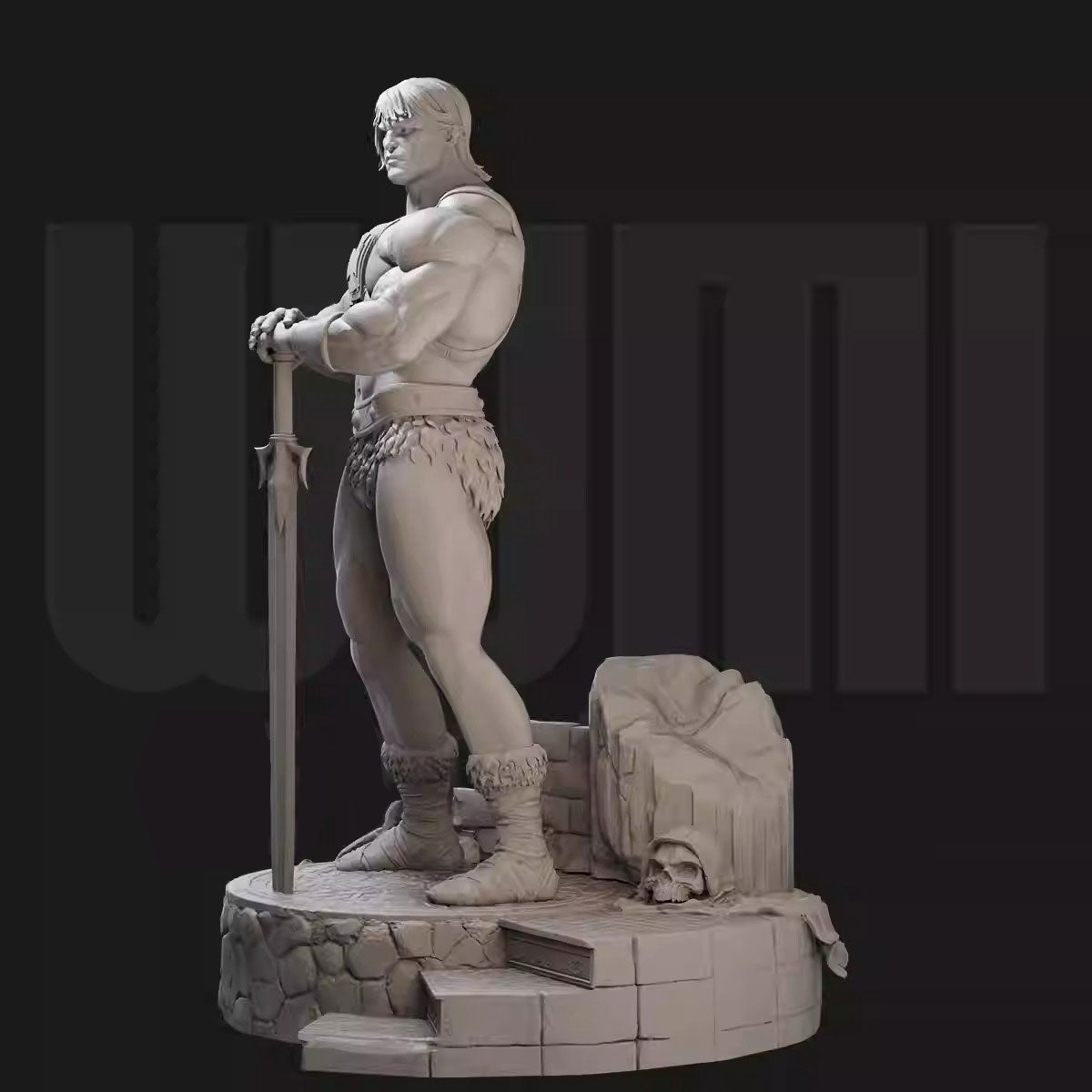 MASTER OF UNIVERSE HE-MAN 3D PRINTED GARAGE KIT RESIN FIGURE STATUE 1/18-1/24