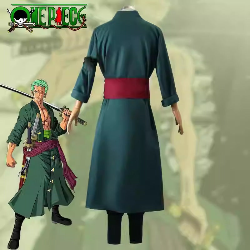 Cosplay One Piece Roronoa Zoro Costume Set XS-3XL Unisex Adult