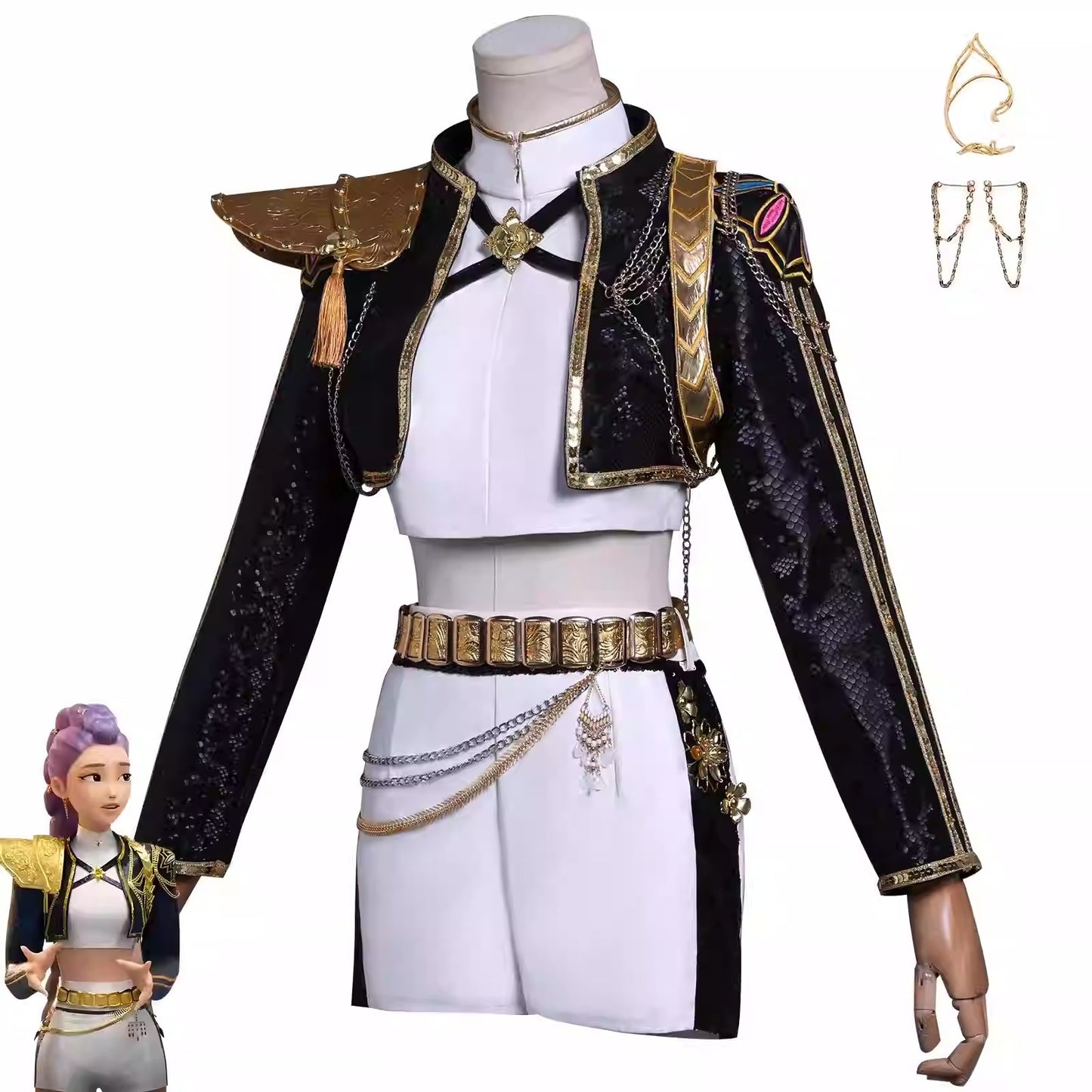 Cosplay K-Pop Demon Hunters Rumi Costume Set S-3XL Unisex Adult & Kids