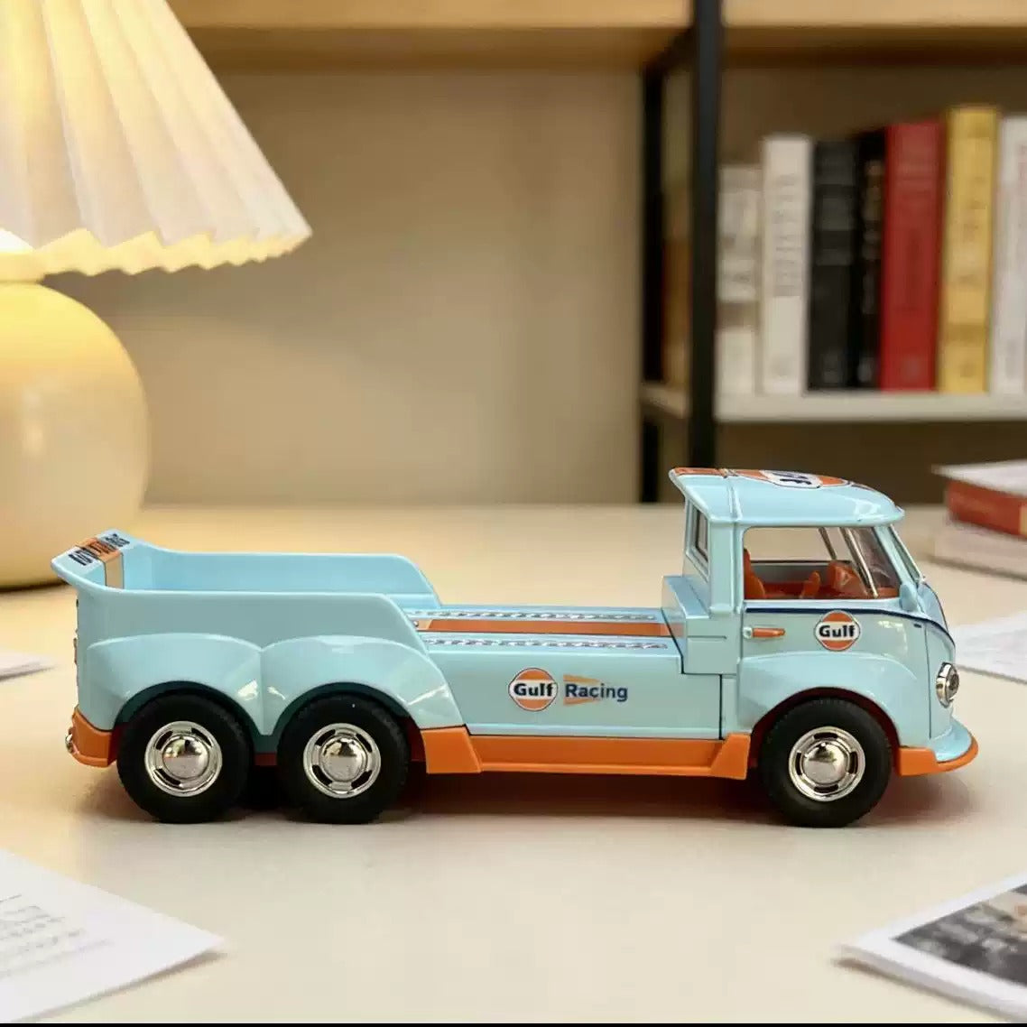 Collectables Diecast Gulf Racing Volkswagen T1 Bus & Sport Car Set