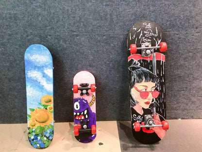 Kids Blank Unpainted Wooden DIY Art Painting Skateboard 43 cm