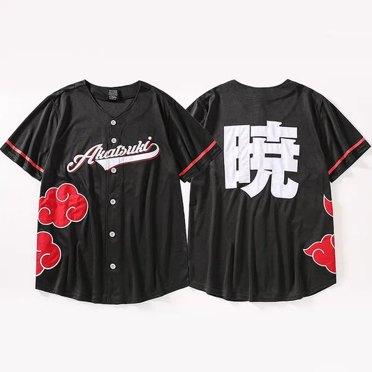 Naruto Shippuden Akatsuki Baseball Jersey XS-M UNISEX