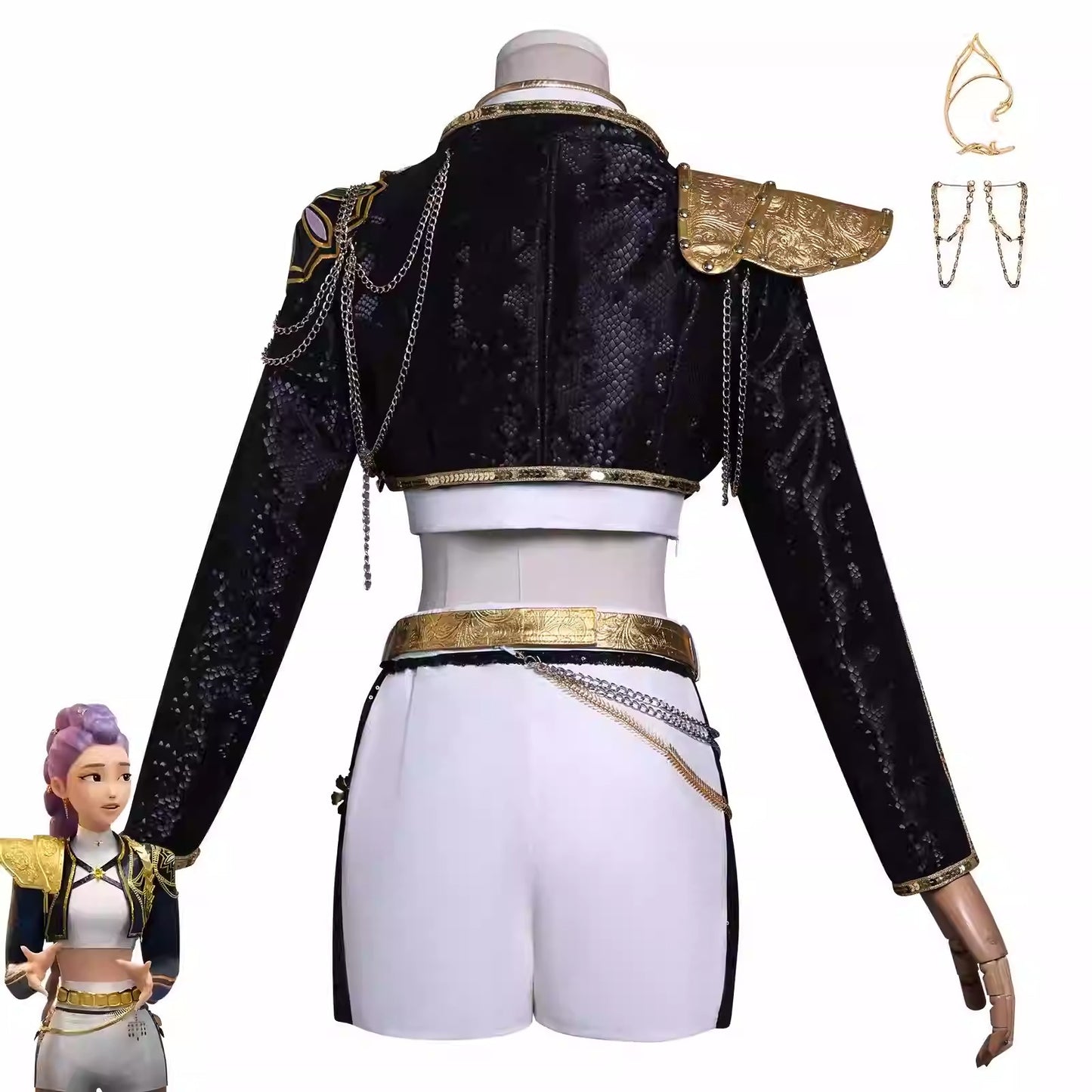 Cosplay K-Pop Demon Hunters Rumi Costume Set S-3XL Unisex Adult & Kids