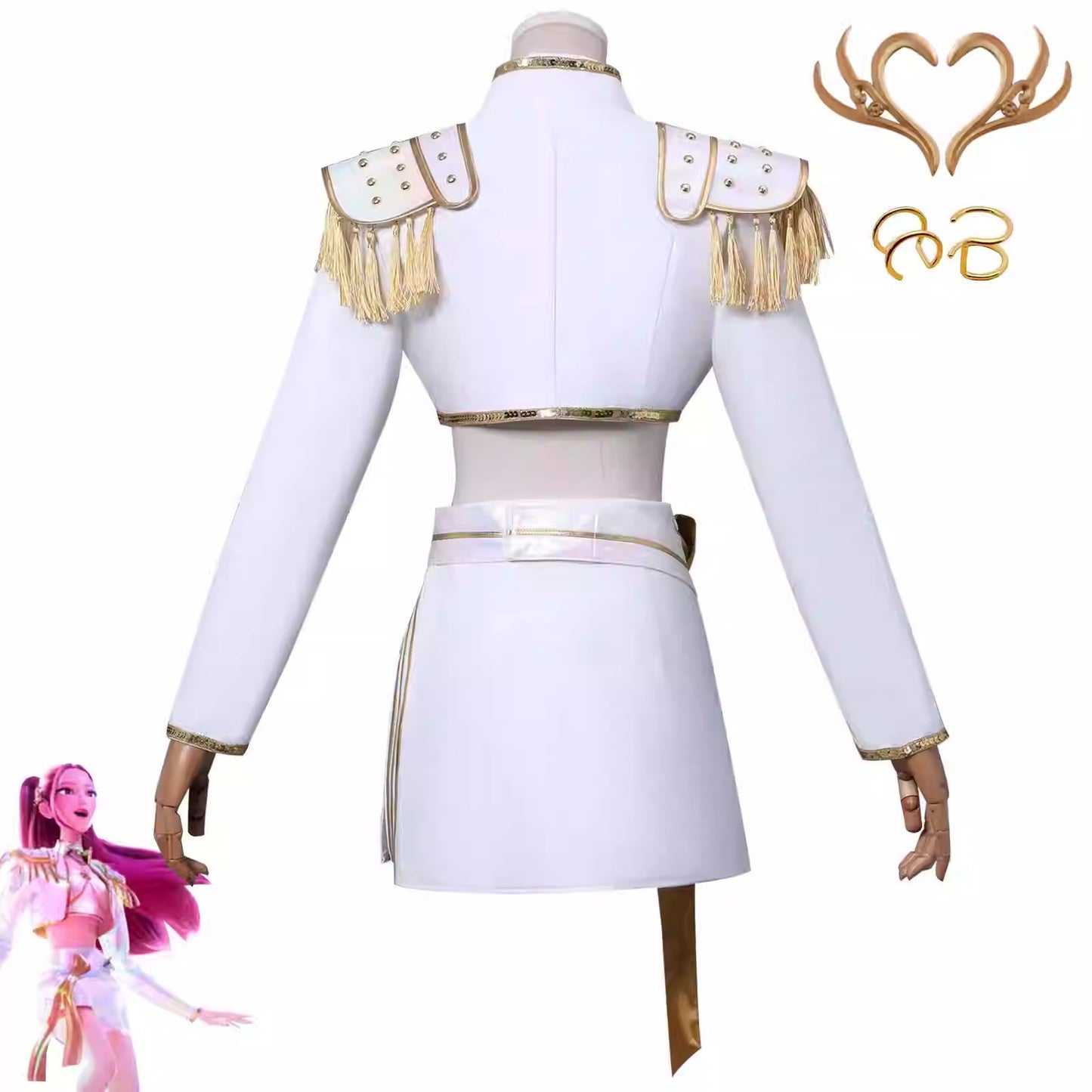 Cosplay K-Pop Demon Hunters Mira Costume Set S-3XL Unisex Adult & Kids