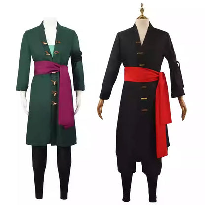 Cosplay One Piece Roronoa Zoro kimono Costume Set XS-3XL Unisex Adult