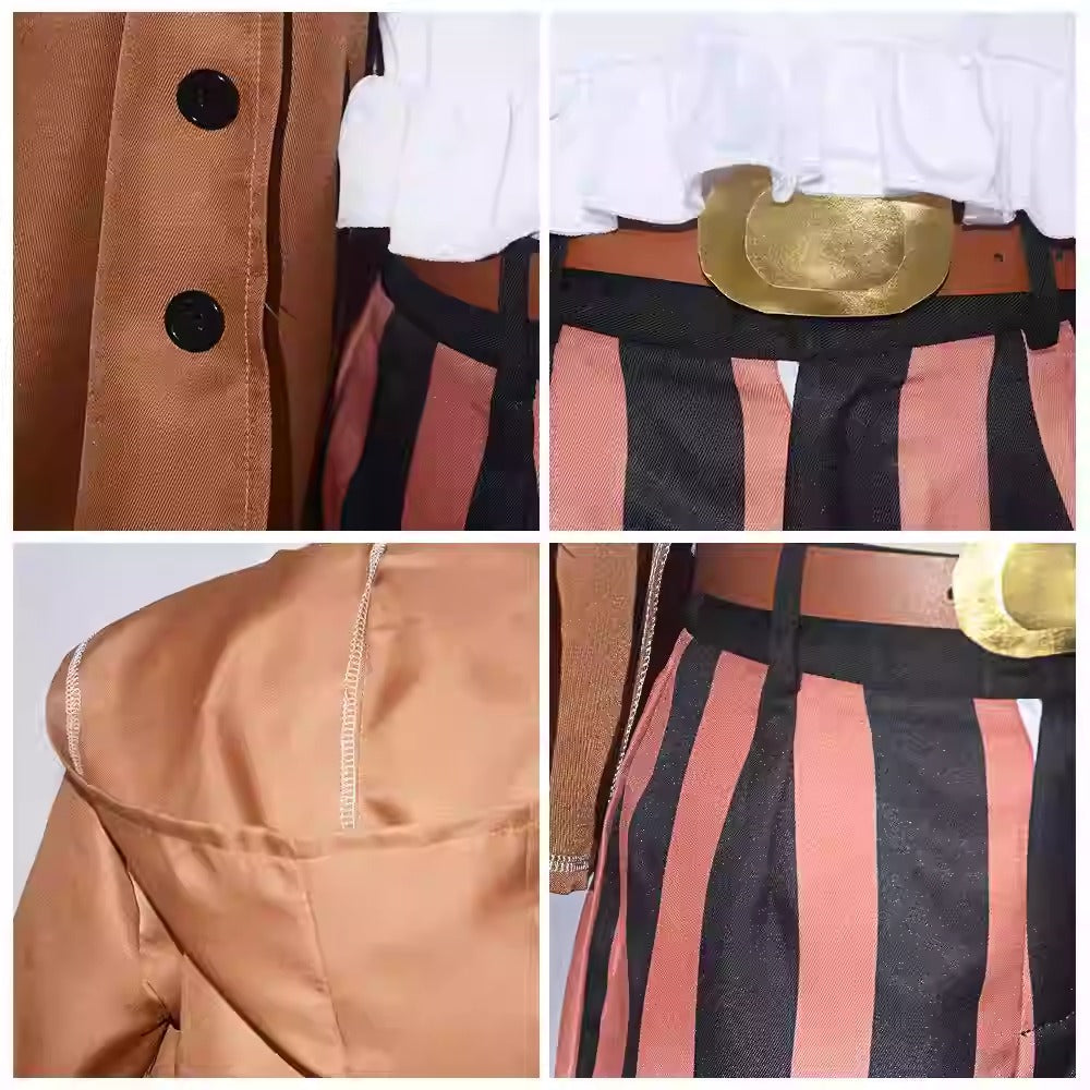 Cosplay One Piece Egghead Jewelry Bonney Costume Set XS-3XL Adult