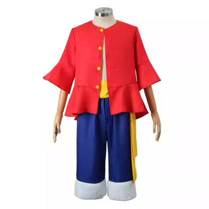 Cosplay One Piece Monkey D. Luffy Costume Set XS-3XL Unisex Adult & Kids