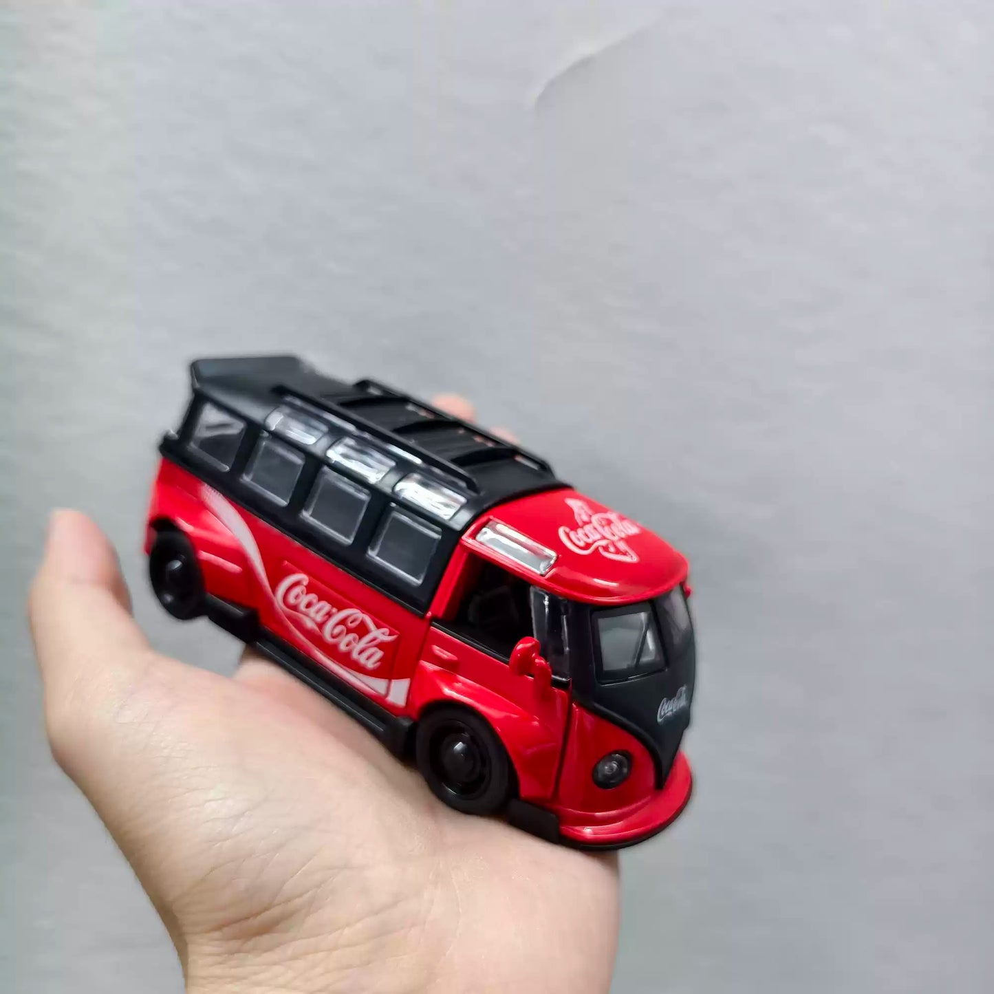 Collectables Diecast Coca-Cola Volkswagen T1 Bus Set 1:32 Pull Back