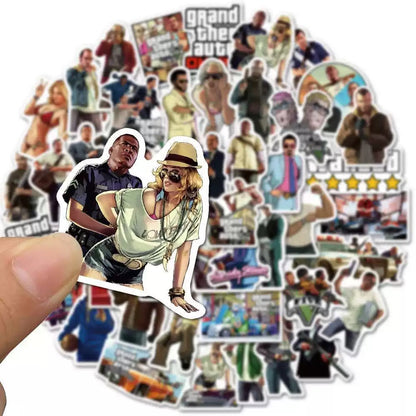 Grand Theft Auto Pack Of Waterproof Vinyl Stickers 50-piece