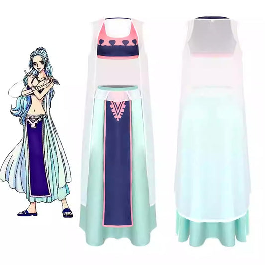 Cosplay One Piece Nefertari Vivi Costume XS-3XL Adult