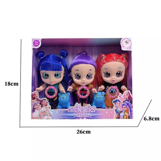 K-POP DEMON HUNTERS 5D EYES ACTION FIGURE SET 18 CM Music Features Rumi/Mira/Zoey