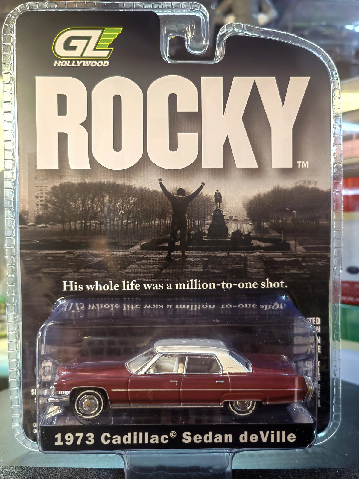 Collectables Greenlight 1:64 Rocky 1973 Cadillac Sedan deVille Diecast Model Car