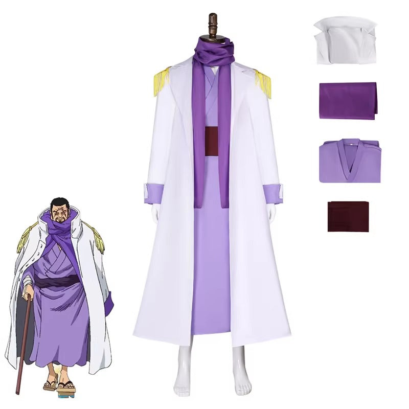 Cosplay One Piece Fujitora Issho Costume Set XS-3XL Adult
