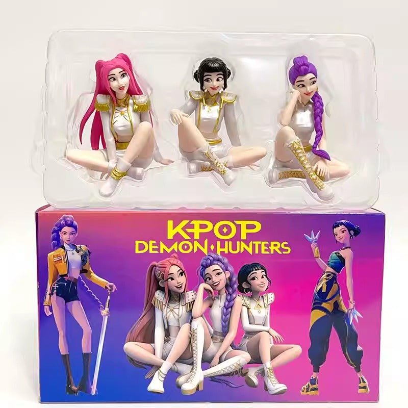K-POP DEMON HUNTERS WHITE AND GOLD FIGURE SET 10.5 CM Rumi/Mira/Zoey