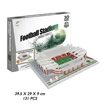 3D PUZZLE OLD TRAFFORD STADIUM DIY SELF MODEL WITH FREE LIGHT