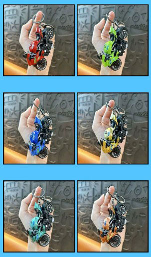 Miniature Superbikes Motorcycle Pull-Back Toys Keychain Gifts 6 Colours