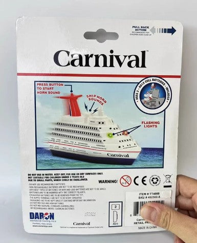 Collectables Daron Pull Back Cruise Ship Carnival Light & Sound