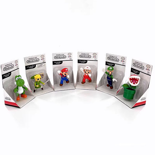 JAKKS PACIFIC NINTENDO COLLECTIBLE MARIO 3" ACTION 6 FIGURES SET