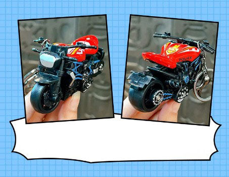 Miniature Street Sports Bikes Motorcycle Pull-Back Toys Keychain Gifts 4 Colours