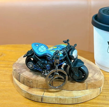 Miniature Street Sports Bikes Motorcycle Pull-Back Toys Keychain Gifts 4 Colours