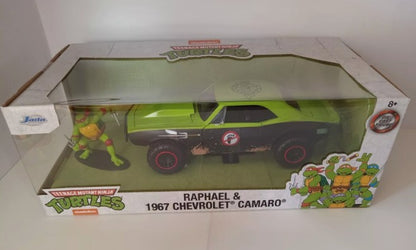 Collectables Diecast Jada  Teenage Mutant Ninja Turtles Raphael & 1967 CHEVROLET CAMARO 1:24