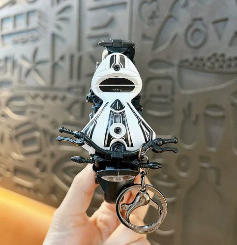 Miniature Cruiser Motorcycle Pull-Back Toys Keychain Gifts 4 Colours
