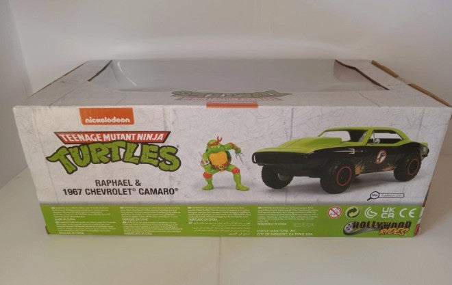 Collectables Diecast Jada  Teenage Mutant Ninja Turtles Raphael & 1967 CHEVROLET CAMARO 1:24