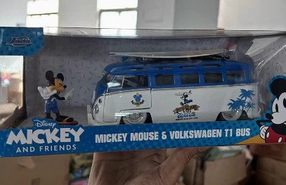 Collectables Diecast Jada Disney Mickey And Friends Micky Mouse & Volkswagen T1 Bus 1:24