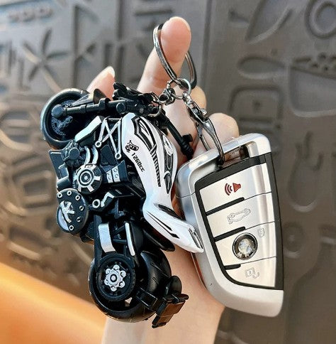 Miniature Cruiser Motorcycle Pull-Back Toys Keychain Gifts 4 Colours